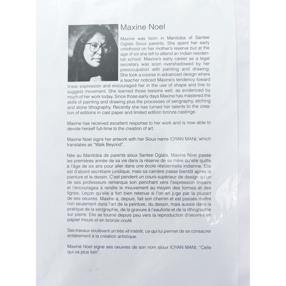 VTG Signed Ioyan Mani (Maxine Noel) print Spirit Of The Wind Art - Picture 7 of 7